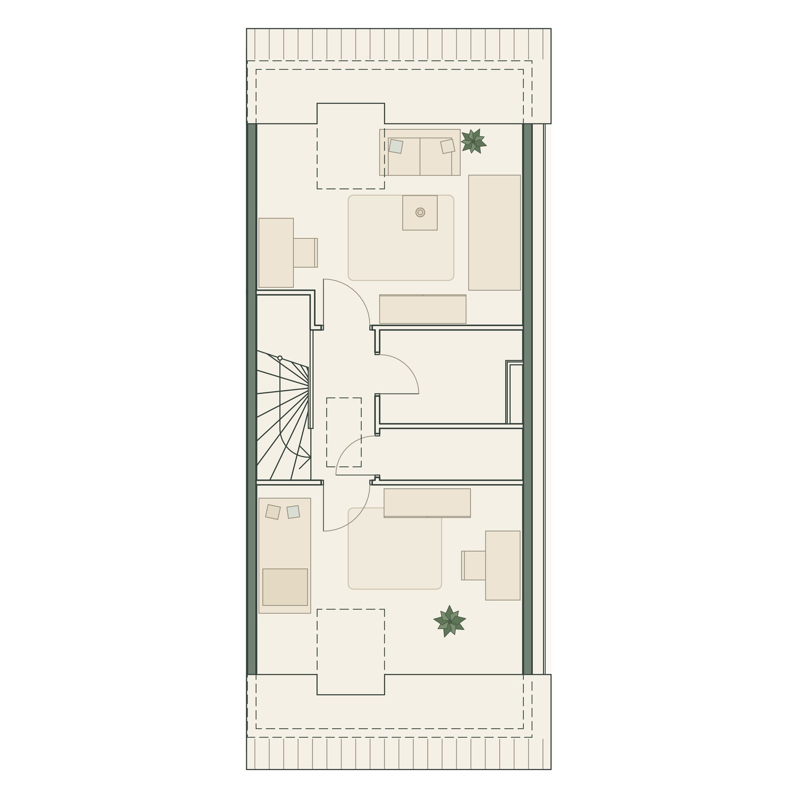 Plano de la segunda planta — casa pareada