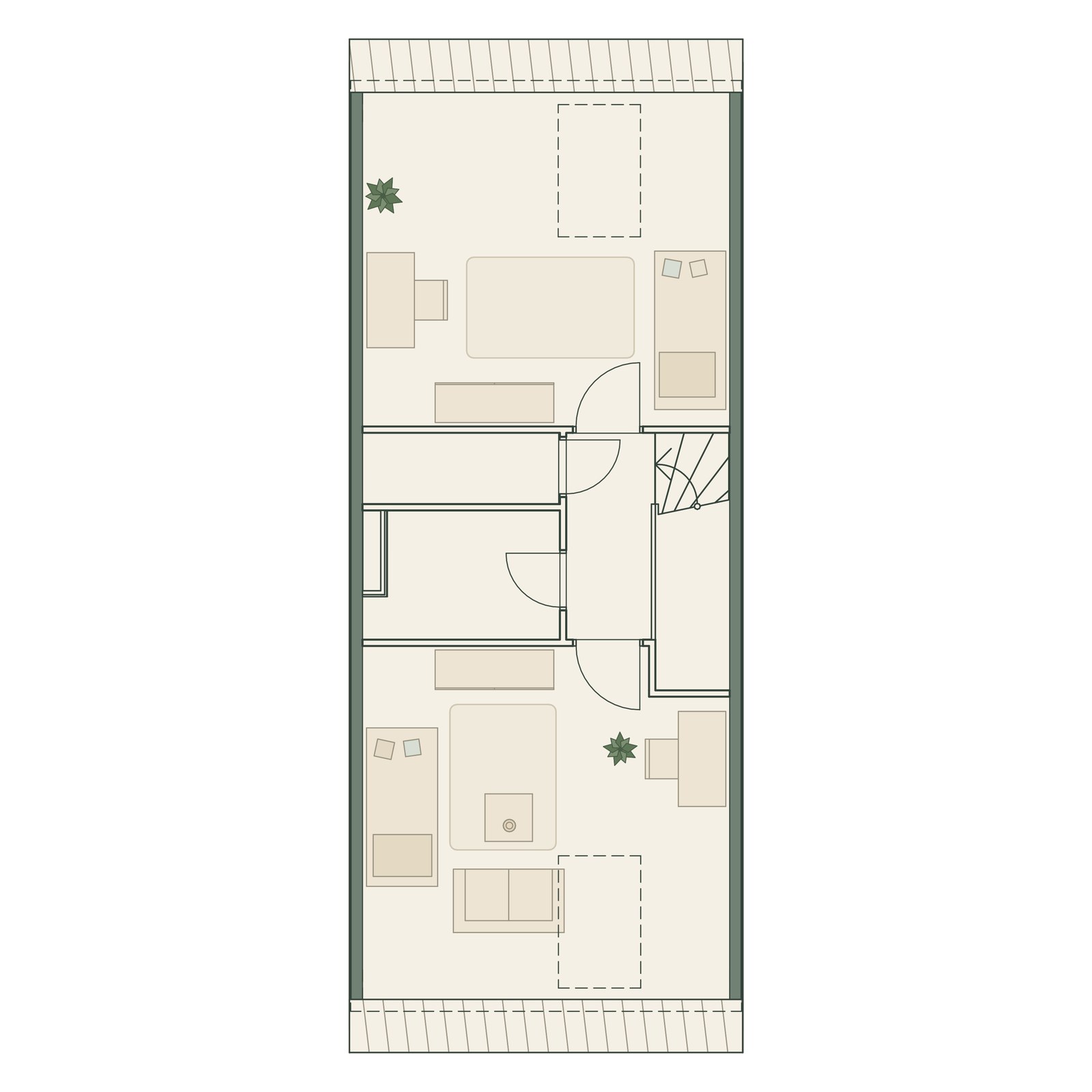 Plano de la segunda planta — casa adosada