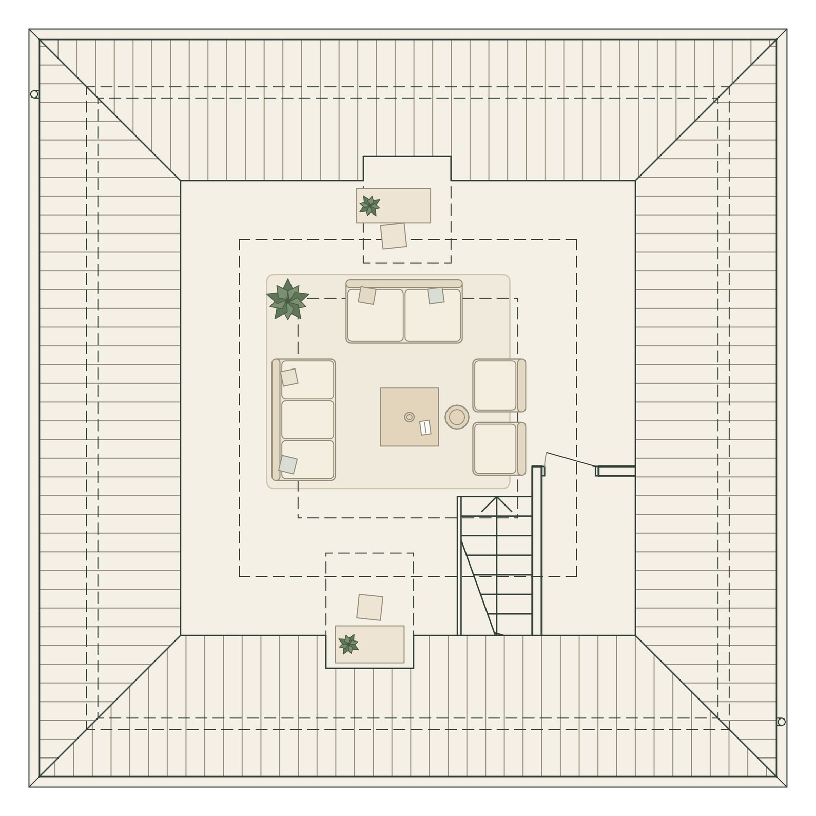 Second floor plan, villa