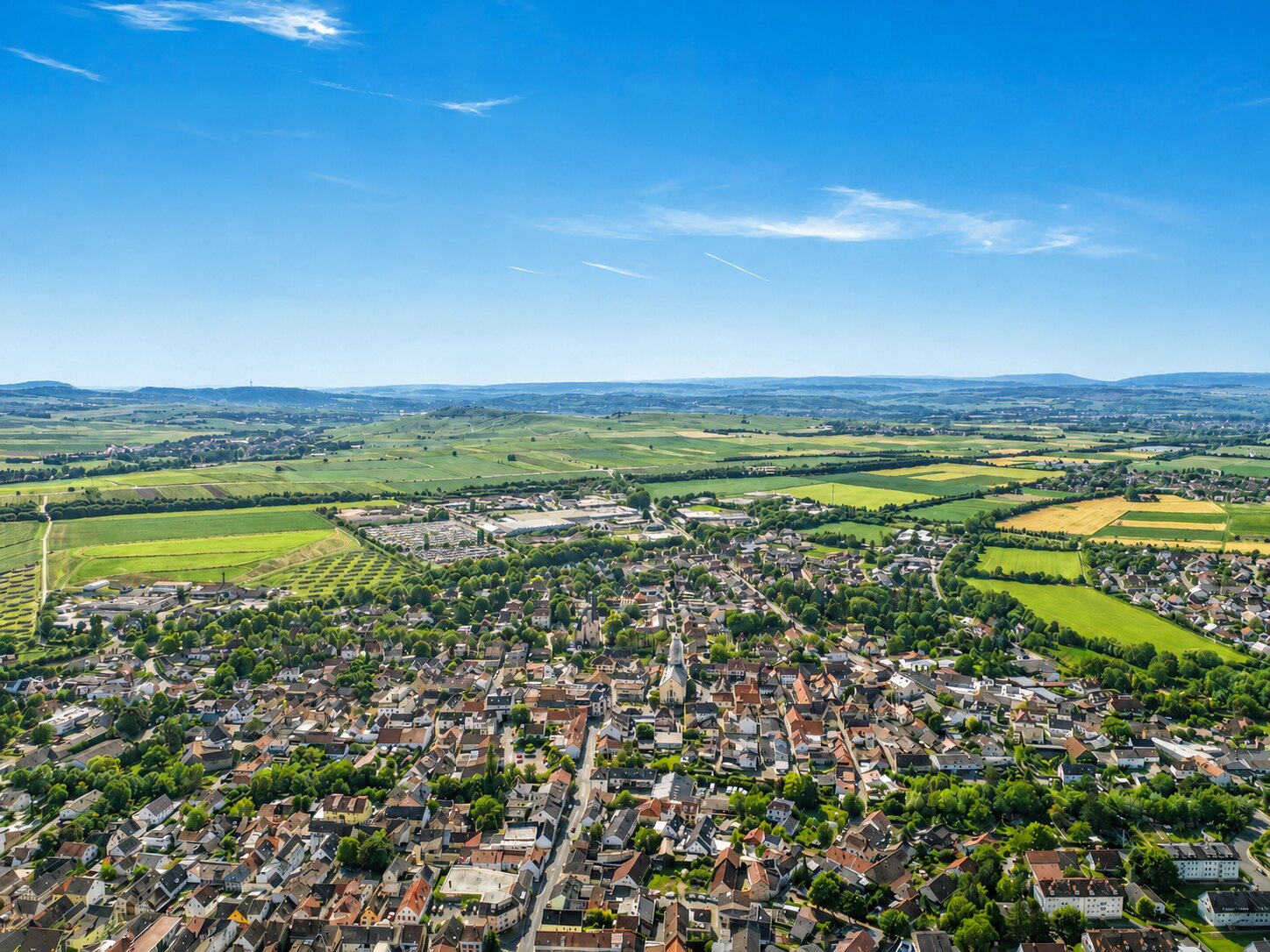 Luftaufnahme von Sprendlingen in Rheinhessen