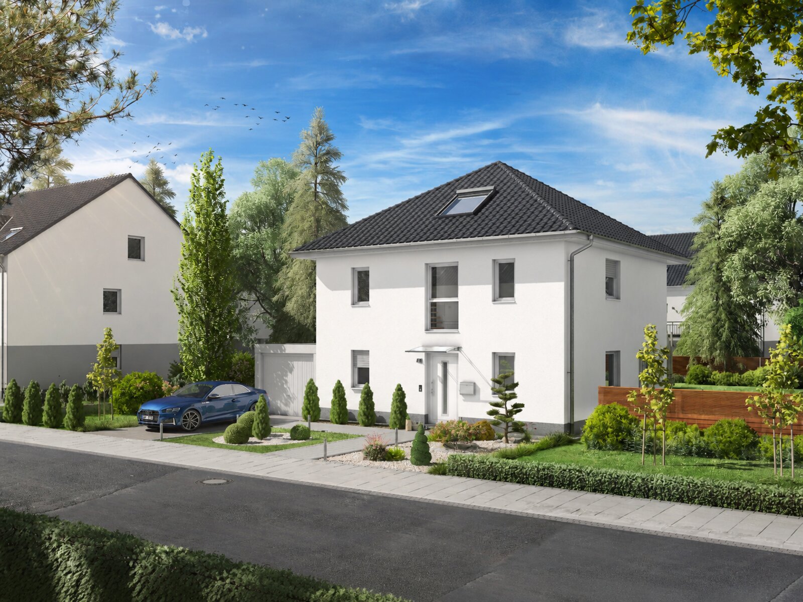 Stadtvilla am Wißberg — Straßenansicht (Visualisierung)