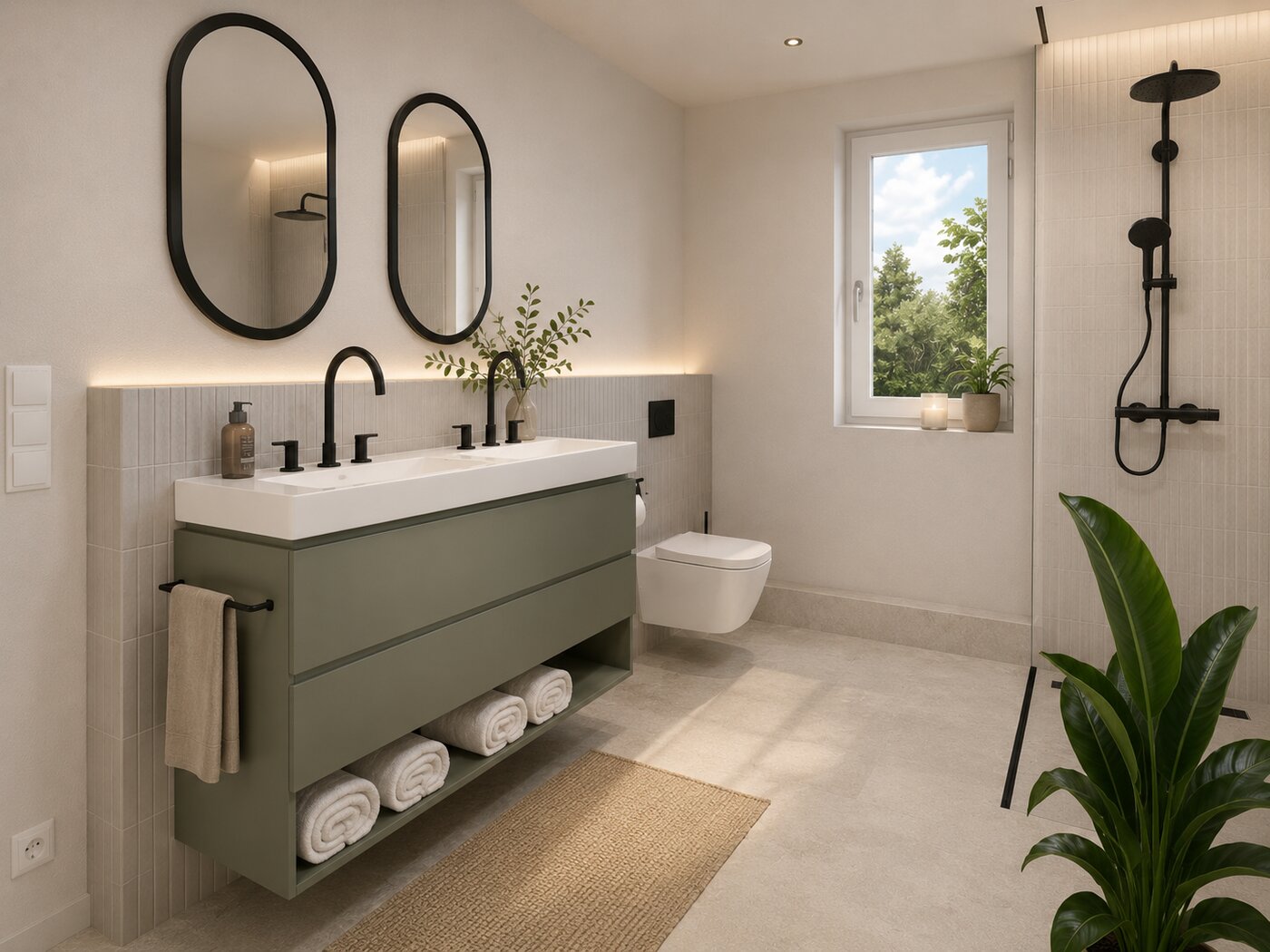 Badezimmer der Stadtvilla (Visualisierung)